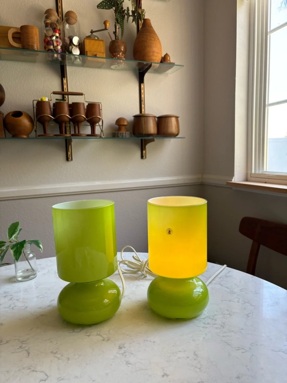 1 available IKEA 80s Vintage Green Modern Ceramic Table Lamp